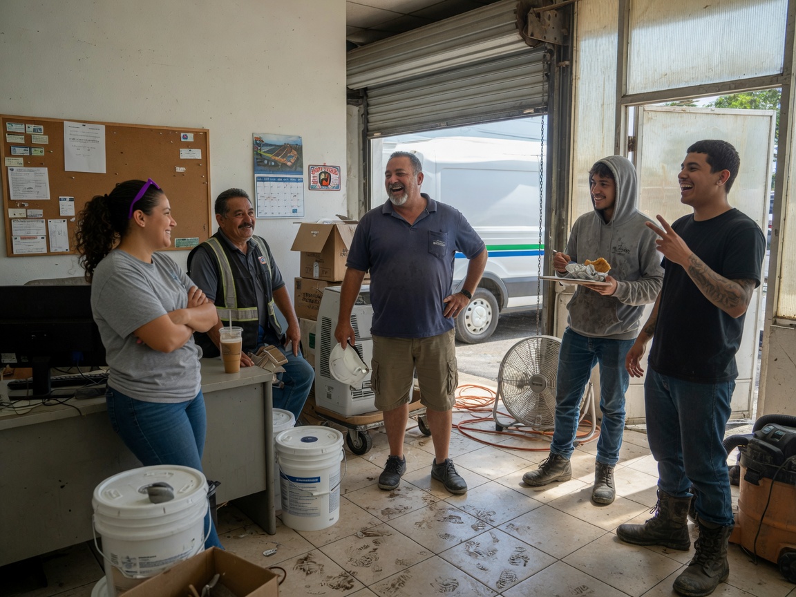 The  Water Damage Pros LLC team at work in Davie